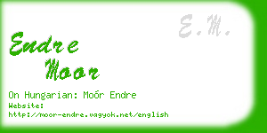 endre moor business card